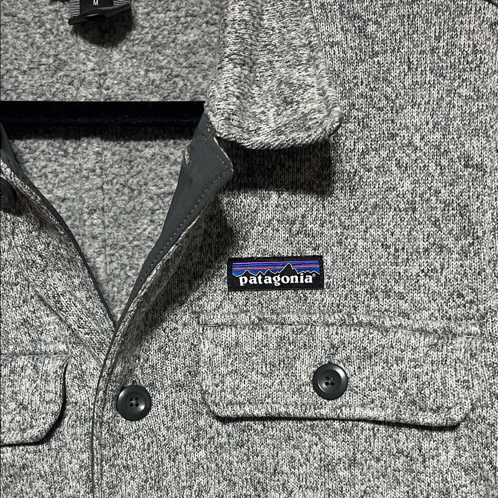 Patagonia Men's Gray Fleece lined Shirt Jacket medium - Picture 3 of 15